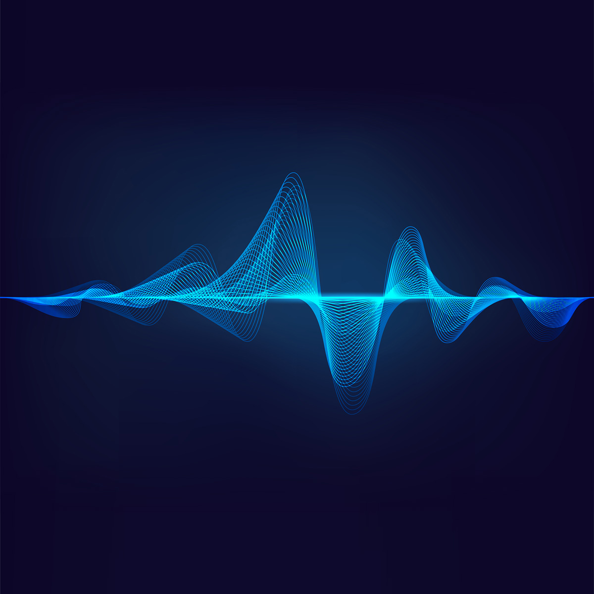 Image of wavelength implying sound from a musician